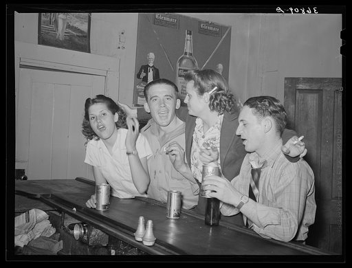 Youngsters in a bar at Mogollon, New Mexico