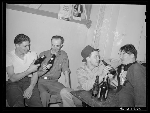 Barroom scene payday at Mogollon, New Mexico