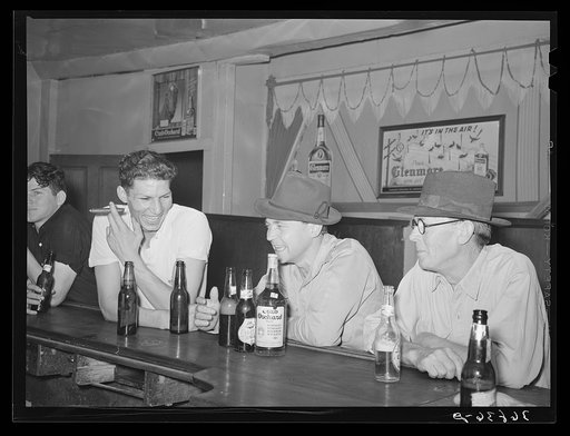 Barroom scene on payday. Mogollon, New Mexico