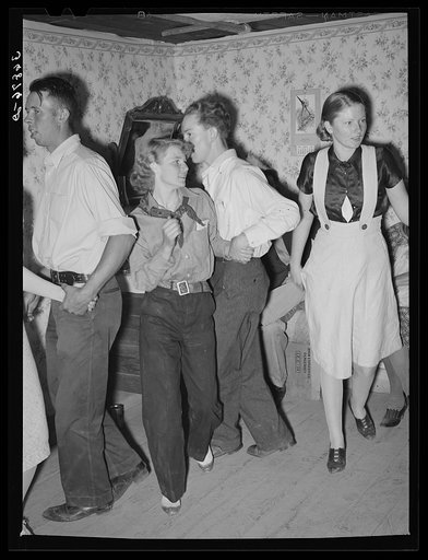"Swing your partner" square dance. Pie Town, New Mexico