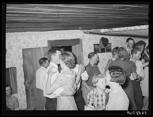 Round dance at the square dance. Pie Town, New Mexico