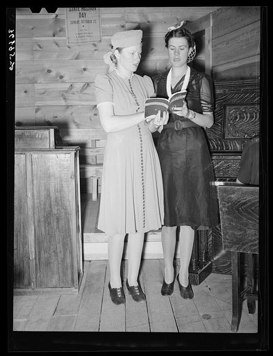 Duet at the community sing. Pie Town, New Mexico