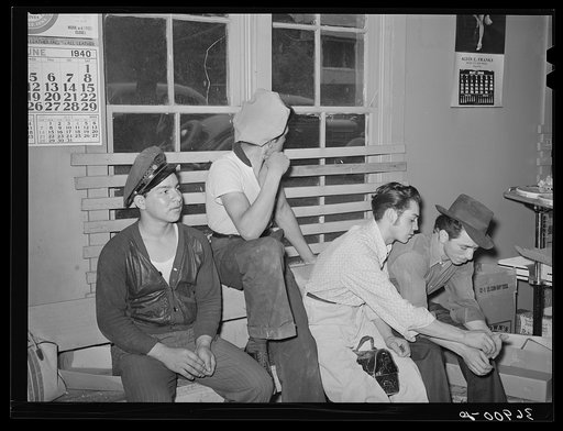 Young miners in the commissary. Mogollon, New Mexico