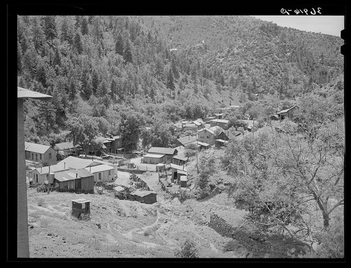Looking down on Mogollon, New Mexico