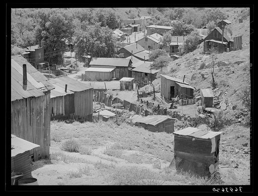 Miners' homes at Mogollon, New Mexico