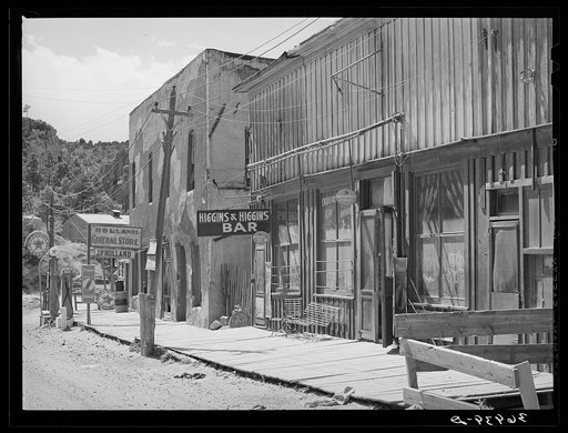 Detail of main street. Mogollon, New Mexico
