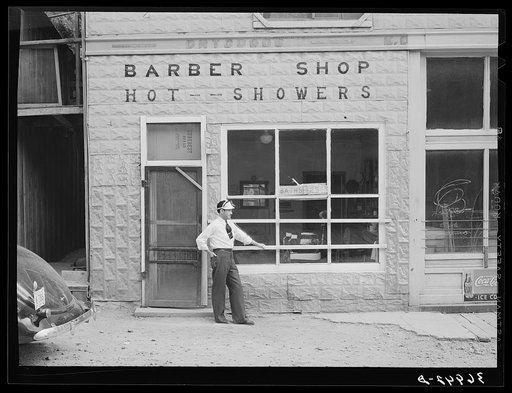 Barber shop at Mogollon, New Mexico