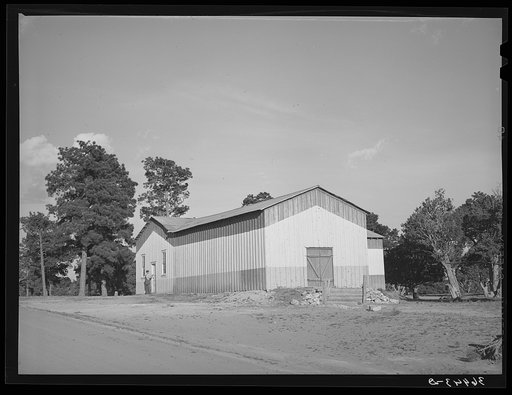Bean warehouse at Pie Town, New Mexico