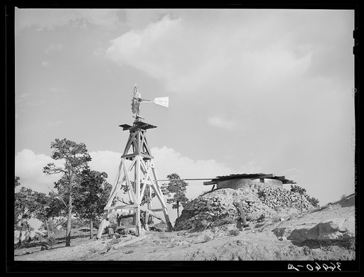 Water supply for the general store, cafe and garage of Pie Town, New Mexico
