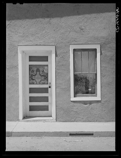 Door and window in Spanish-American home. Costilla, New Mexico