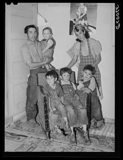 Spanish-American family. Chamisal, New Mexico