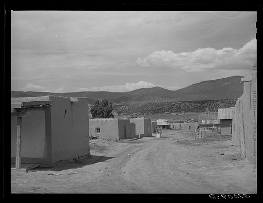 Main street, Chamisal, New Mexico