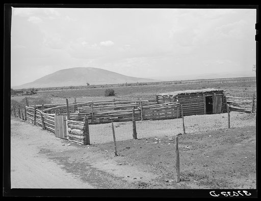 Corral and horse barn. Costilla, New Mexico