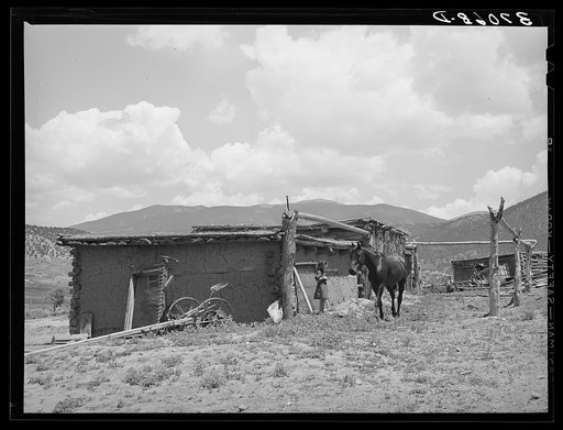 Barn, Spanish-American farm. Amalia, New Mexico