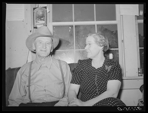 Postmaster and his wife. Pie Town, New Mexico