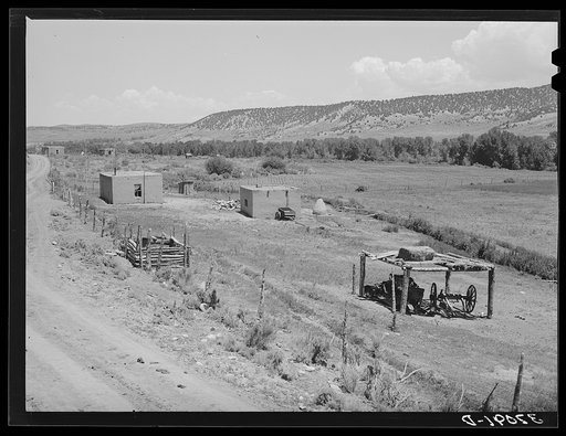 Farmstead of Spanish-American farmer at Amalia, New Mexico
