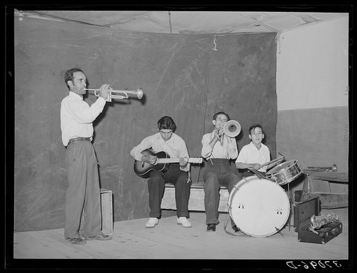 Orchestra with traveling show (Spanish-American). Penasco, New Mexico