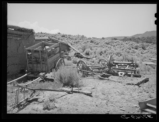 Equipment of Spanish-American farmer. Amalia, New Mexico