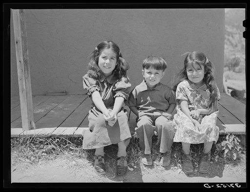 Children of Spanish-American farmer. Amalia, New Mexico