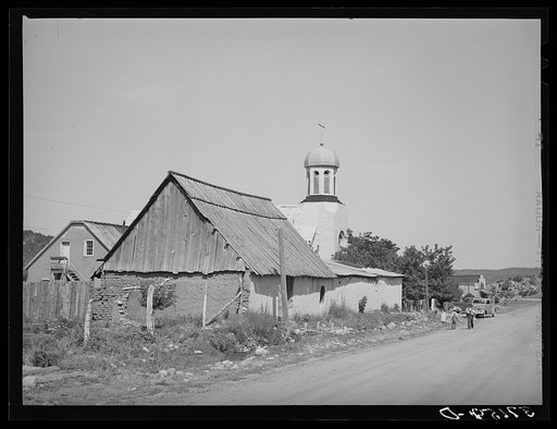 Catholic church, rectory and barn. Penasco, New Mexico