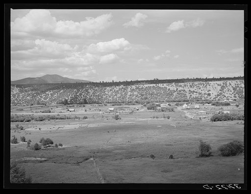 The village of Rodarte, New Mexico, in the Rio Santa Barbara Valley