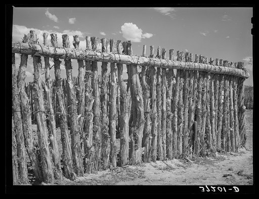 Fence constructed by Mormon farmer in Box Elder County, Utah