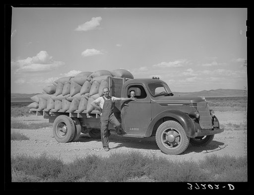 FSA (Farm Security Administration) cooperative truck. Oneida County, Idaho