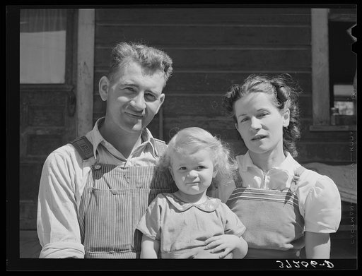 Mormon farmer with his family. Cache County, Utah