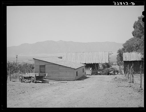 Barns of Mormon farmer. Cache County, Utah