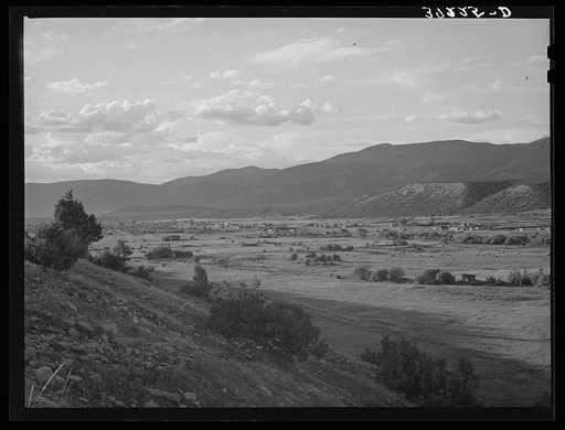 Valley of the Rio Pueblo, looking towards Rodarte from Penasco, New Mexico