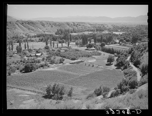 Farming land on outskirts of Logan. Cache County, Utah