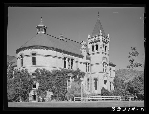One of the buildings on the campus of the State Agricultural College at Logan, Utah