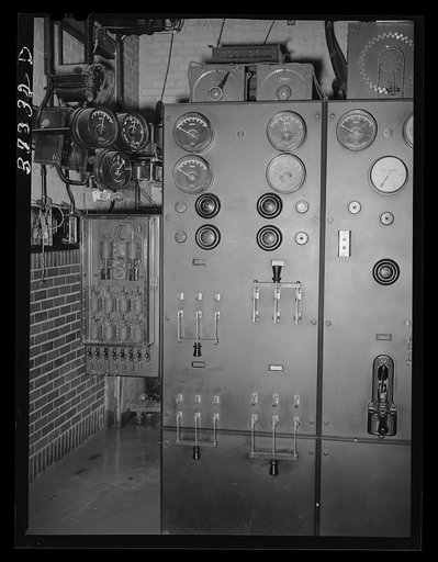 Switchboard of municipal power plant. Cache County, Utah