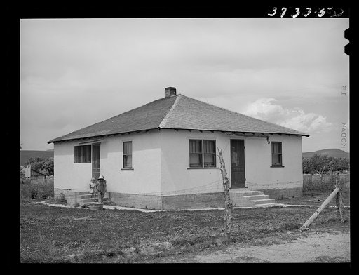 Home of Mormon farmer which was built with FSA (Farm Security Administration) loan. Snowville, Utah