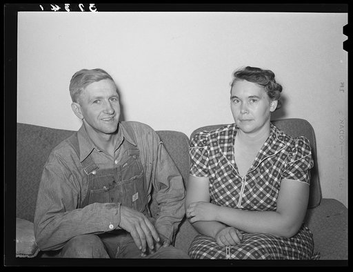 Mormon farmer and his wife. Box Elder County, Utah