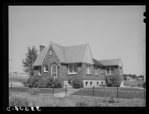 New house of Mormon farmer. Mendon, Utah