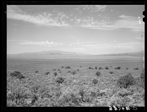 Untitled photo, possibly related to: Over country similar to this Brigham Young looked when he said, "This is the place." Box Elder County, Utah