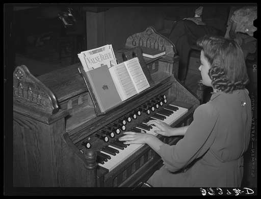 Organist of Latter Day Saints Church. Mendon, Utah