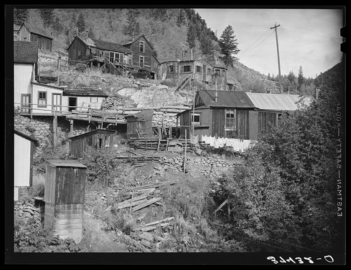 Houses at Ophir, Colorado. This is a gold mining town