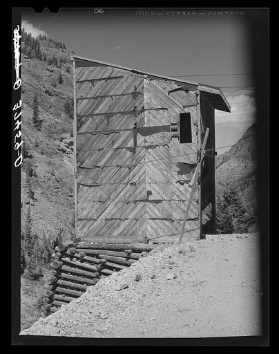 Tower of aerial tram of abandoned gold mine. Ouray County, Colorado