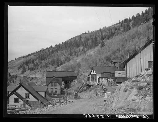 Looking towards the narrow gauge railway station at Ophir, Colorado