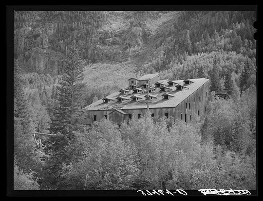 Abandoned gold mill at Ophir, Colorado