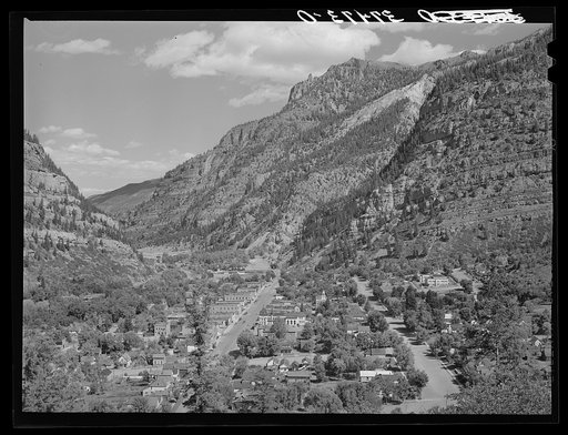 Town of Ouray, Colorado. This is a center of the mining districts in this section
