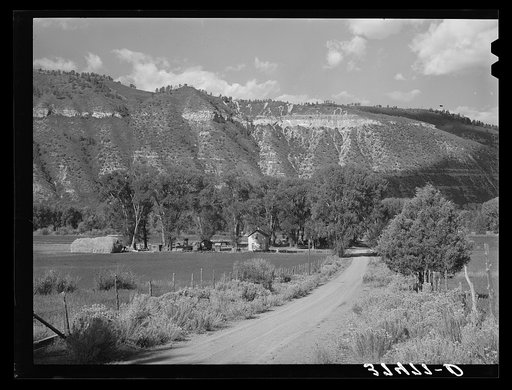 Typical farmstead in the Uncompahgre River Valley. Ouray County, Colorado