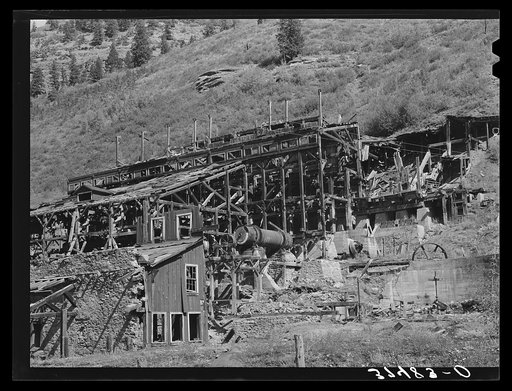 Remains of old gold mill at Telluride, Colorado