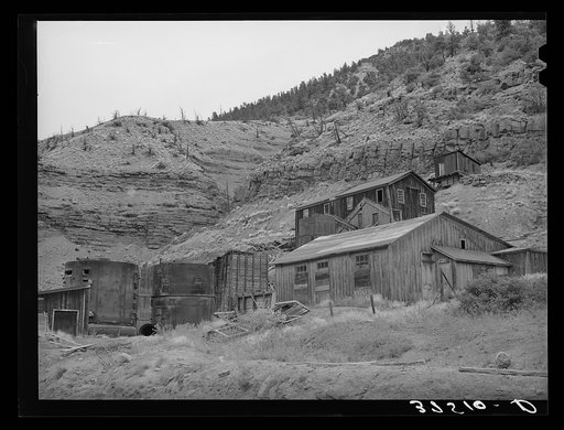 Remains of gold mill at Fall Creek, Colorado