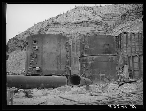 Remains of boilers at abandoned gold mill. Fall Creek, Colorado