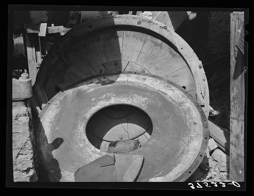 Huge wooden wheels found in abandoned gold mill at Telluride, Colorado
