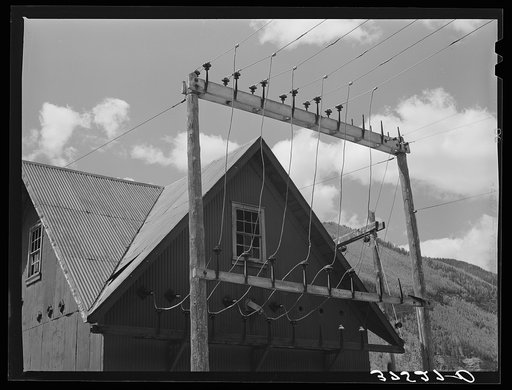 Electric power outlets to abandoned gold mill at Telluride Colorado
