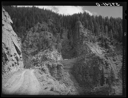 Built-up roads across gulleys